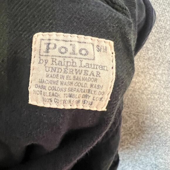 Polo Ralph Lauren Robe Mens Small/Medium Green Black Watch Plaid Tartan Vtg - Picture 10 of 13